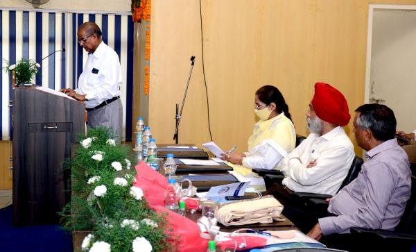 The Guest of Honor Dr. Madan Mohan, Director and Warden Fisheries Punjab addressing